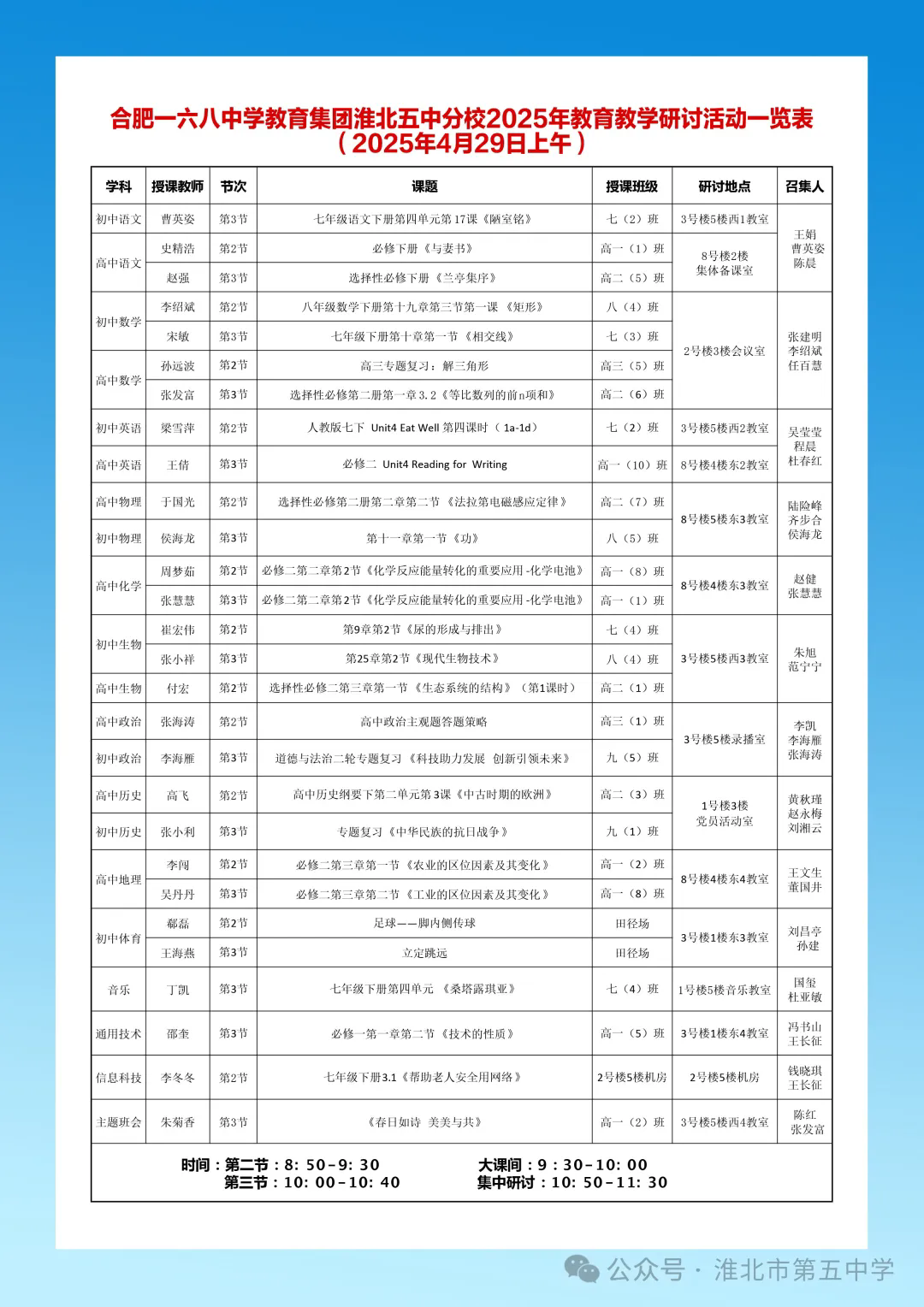 创新课堂绽异彩 融合研讨启新程——淮北五中分校成功举办“创新·融合·共...